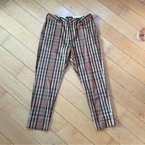 Scotch & Soda Men's Plaid Tan Chinos